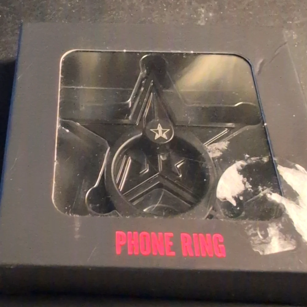 NEW Jeffree Star Black Phone Ring NIB NEW IN BOX
